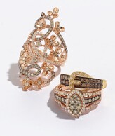 Thumbnail for your product : LeVian Chocolate Diamond (3/4 ct. t.w.) and White Diamond Accent Buckle Ring in 14k Gold