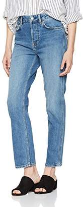J. Lindeberg Women's Study Brake Straight Jeans, (Mid Blue), W28/L32 (Size:28/32)