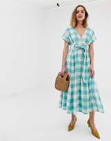 Thumbnail for your product : Leon And Harper & Harper prairie maxi dress in check