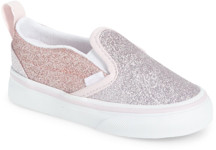 vans glitter slip ons