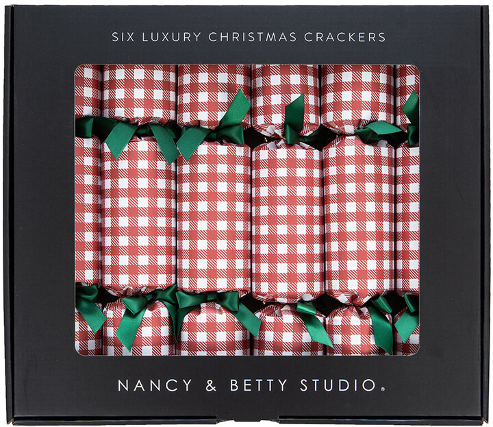 Nancy & Betty Red Gingham Christmas Crackers Set of 6 ShopStyle Winter Decor Nancy & Betty Red Gingham Christmas Crackers Set of 6 ShopStyle Winter Decor
