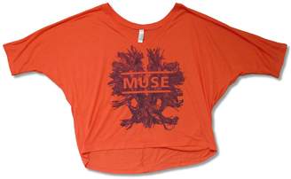 B.ella Muse 2nd Law Orange Ladies Crop Top V-Neck Shirt