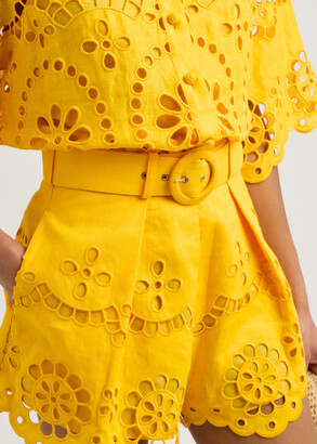 ショーツ ZIMMERMANN EMBROIDERED LINEN SHORTS ZIMMERMANN - Embroidered Linen Shorts Zimmermann