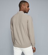 Thumbnail for your product : Reiss RUFUS TEXTURED ZIP NECK POLO SHIRT Taupe