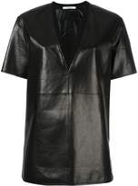 Thumbnail for your product : Givenchy V-neck leather T-shirt