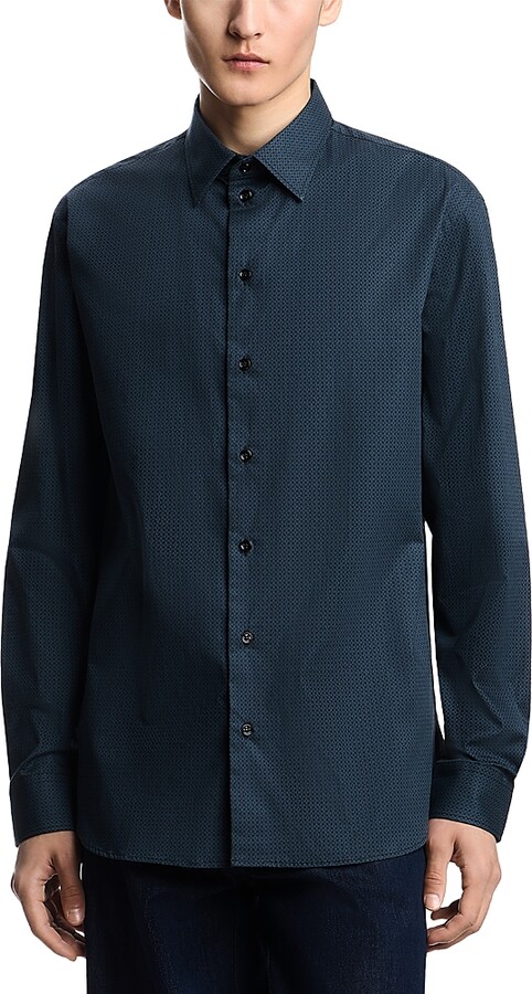 Emporio Armani Geometric Button Up Shirt