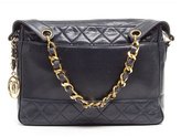 Thumbnail for your product : Chanel Pre-Owned Vintage Navy Lambskin Shoulder Bag