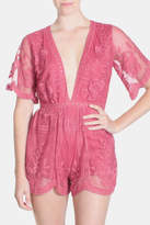 Thumbnail for your product : Honey Punch Fuchsia Butterfly Romper