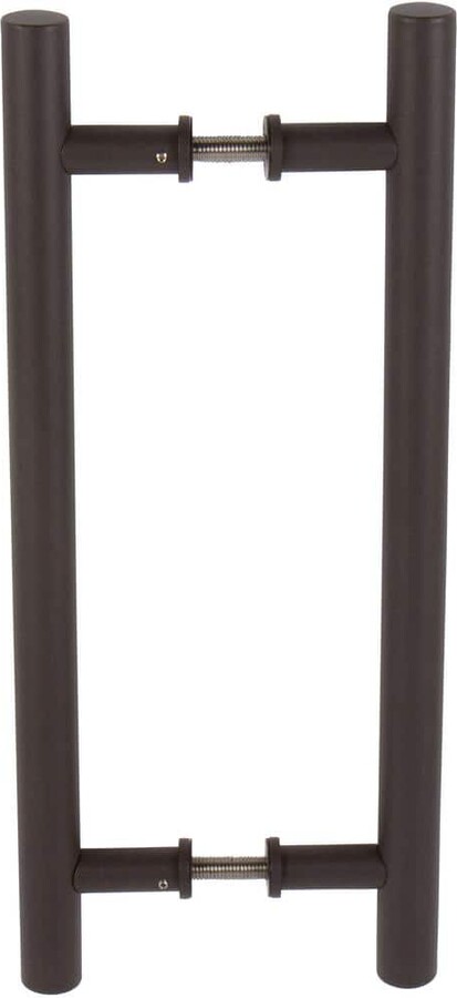 Delaney Hardware 15-3/4 in. Bronze Barn Door Hardware Double Sided Round Pull Handle