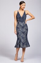 Thumbnail for your product : Dress the Population Isabelle Plunge Neck Lace Trumpet Dress