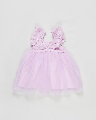 Cotton On Baby - Girl's Purple Floral Dresses - Evie Tulle Dress - Babies - Size 0-3 months at The Iconic