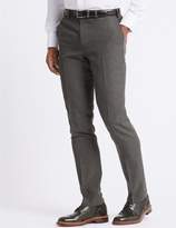 Thumbnail for your product : Marks and Spencer Grey Textured Slim Fit Trousers