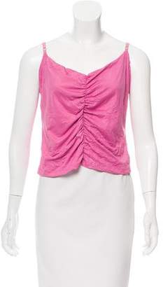 Nicole Miller Sleeveless Ruched Top
