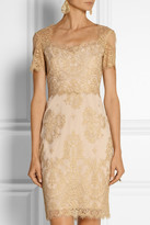 Thumbnail for your product : Notte by Marchesa 3135 Notte by Marchesa Metallic lace dress