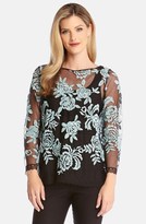 Thumbnail for your product : Karen Kane Embroidered Rose Top