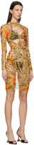 Thumbnail for your product : KIM SHUI SSENSE Exclusive Orange Mesh Multi Tie Dress