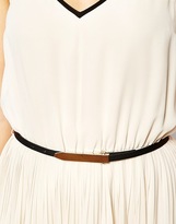 Thumbnail for your product : Oasis Contrast Hem Pleated Maxi Dress
