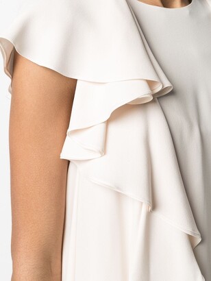 Alexander McQueen Short-Sleeve Pleated Babydoll Dress