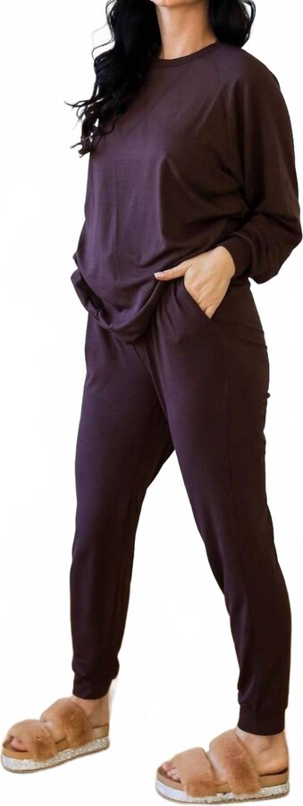 Little Secret Of Mine All Day Me Time Lounge Set In Cacao