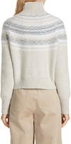 Thumbnail for your product : Vince Fair Isle Wool & Cashmere Crop Turtleneck Sweater