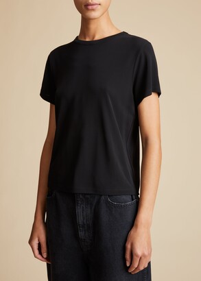 KHAITE The Emmylou T-Shirt in Black Jersey
