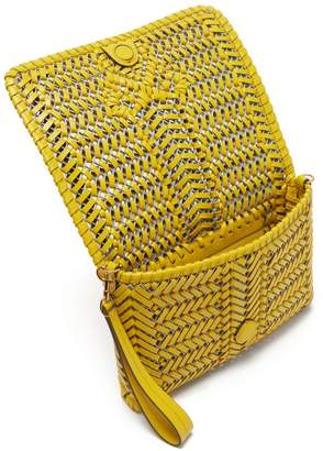 Anya Hindmarch The Neeson Woven Leather Cross Body Bag - Womens - Yellow