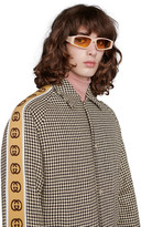 Thumbnail for your product : Gucci Houndstooth jacket with Interlocking G stripe