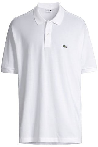white lacoste polo shirt