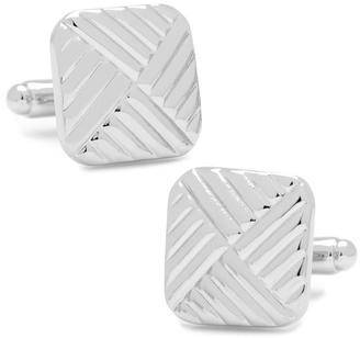 Ox and Bull Trading Co. Woven Silver Square Cufflinks