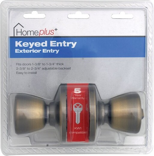 HomePlus HomePlusAntiqueBrassEntryLockset1-3/4in.