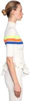 Thumbnail for your product : Filles a papa Skate Ribbed Cotton Top W/ Ruffles