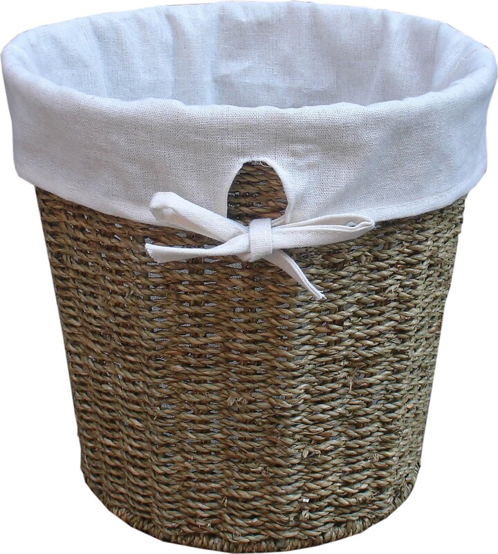 Dunelm Seagrass Waste Paper Bin with Liner Natural ShopStyle Decor