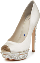 Thumbnail for your product : Brian Atwood Formella Crystal Peep Toe Pump