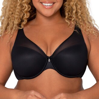 Curvy Couture Womens Plus Size Shimmer Full Coverage Unlined Underwire Bra  Black Hue Shimmer 34ddd : Target