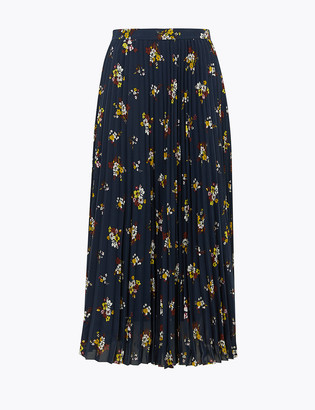 Marks and Spencer Floral Midaxi Pleated Skirt