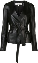 Thumbnail for your product : Dvf Diane Von Furstenberg Faux-Leather Wrap Front Jacket