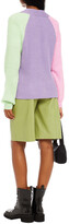 Thumbnail for your product : Olivia Rubin Color-block ribbed-knit cardigan