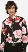 Thumbnail for your product : Dolce & Gabbana Cotton Martini-fit shirt with carnation print