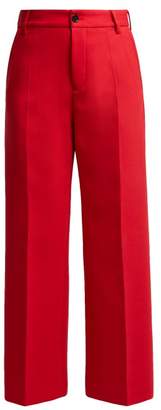MM6 MAISON MARGIELA High Rise Straight Leg Trousers - Womens - Red