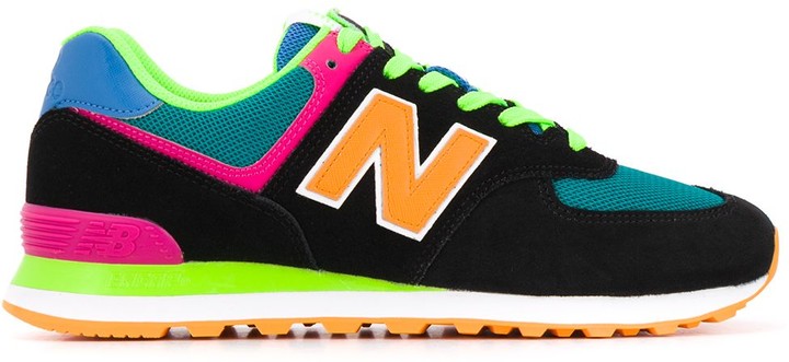 multi coloured new balance trainers