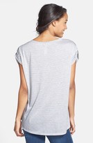 Thumbnail for your product : Mimichica Mimi Chica Stripe Roll Sleeve Tee (Juniors) (Online Only)