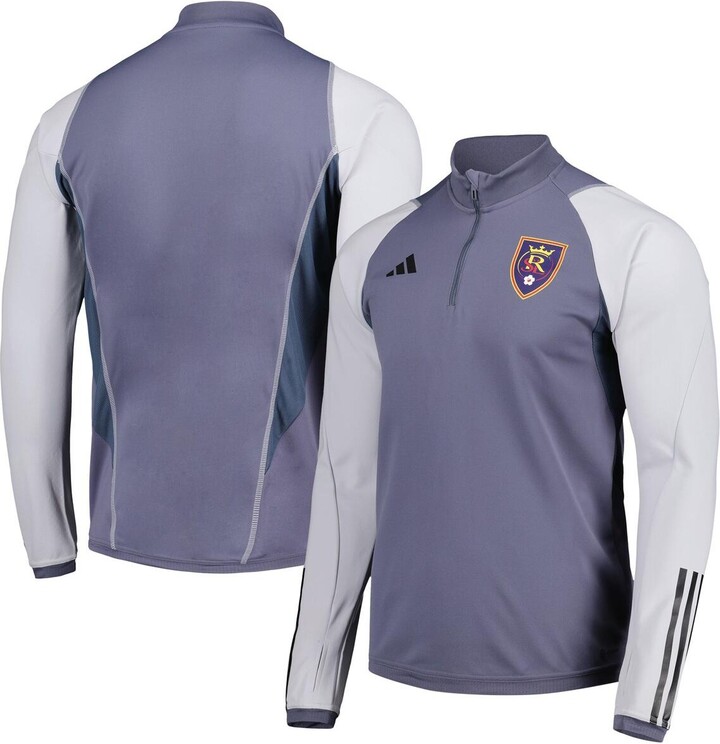 Men's adidas Gray Real Salt Lake 2023 On-Field Aeroready Quarter-Zip Training Top