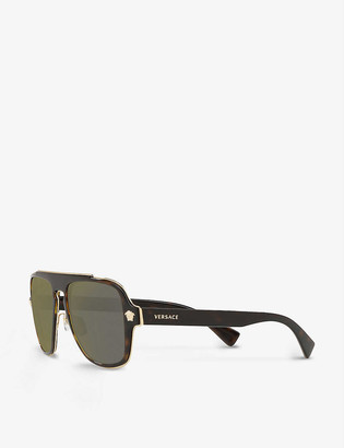 Versace VE2199 square-frame metal sunglasses