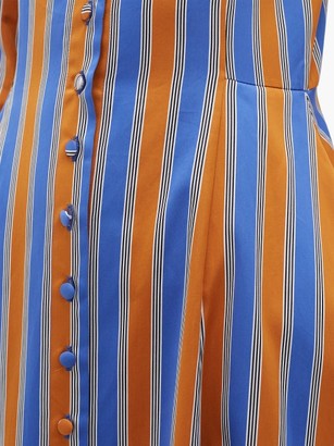 Evi Grintela El Bahia Striped Cotton-poplin Maxi Shirt Dress - Orange Multi