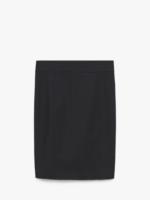 MANGO Cotton Blend Pencil Skirt