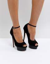 Thumbnail for your product : Miss KG Vamp Stacked Heel with Ankle Strap Court