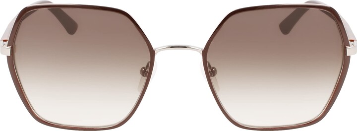 Womens Accessories Sunglasses Calvin Klein Ck21131s Rectangular Sunglasses in Brown 