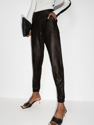 Spanx Ike faux leather track pants
