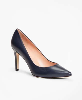Brooks Brothers Leather Point-Toe Pumps