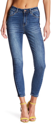 Kensie Jeans Paneled Ankle Crop Jeans